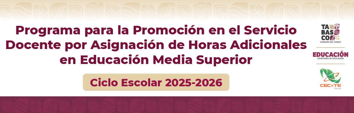 Programa para la promoción en el servicio docente por asignación de horas adicionales en educación media superior 